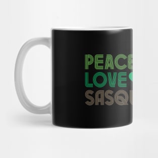 Peace Love Sasquatch Mug